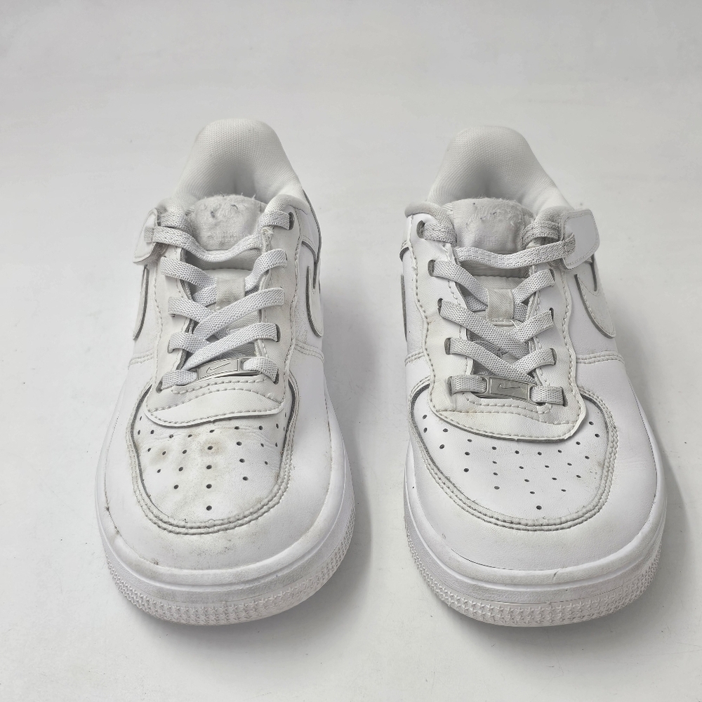 Nike Force 1 Low EasyOn Sneakers Little Kid Triple White Leather Size 1Y - Picture 4 of 9